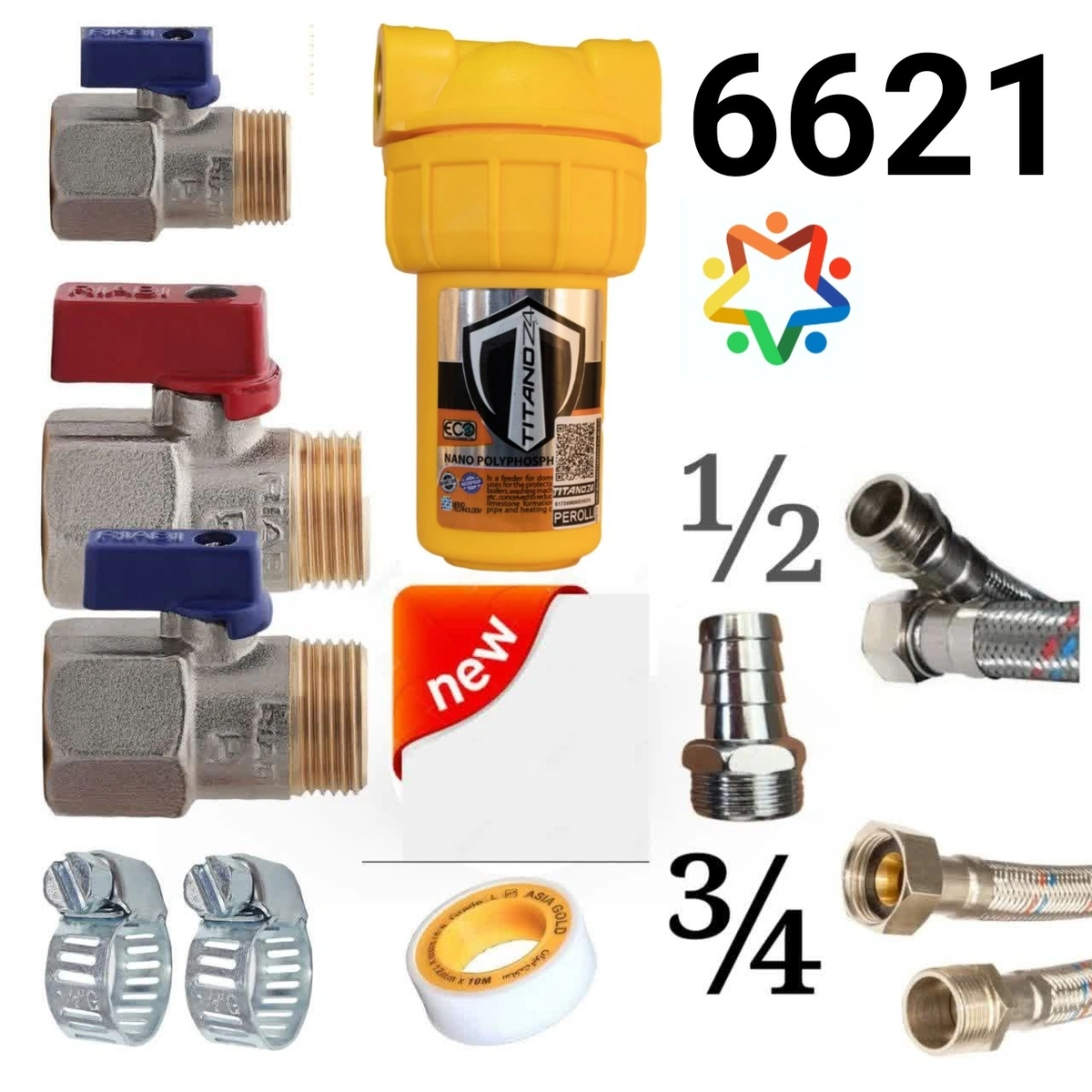 کیت نصب پکیج اقتصادی کد 6621 K (اتصالات پکیج ) 