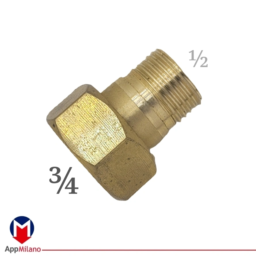 (10عدد) مهره 3/4  و دنباله رزه 1/2  H 5221 B52MILANO 