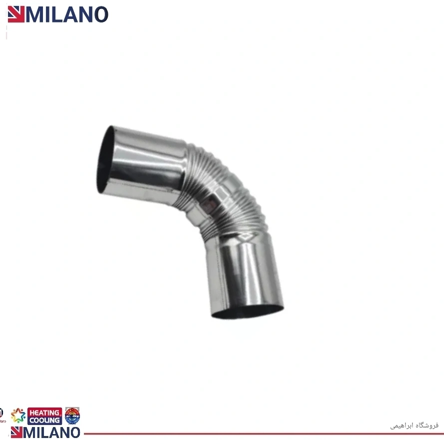 10 عدد // زانویی 6 دودکش استیل  کد  4523