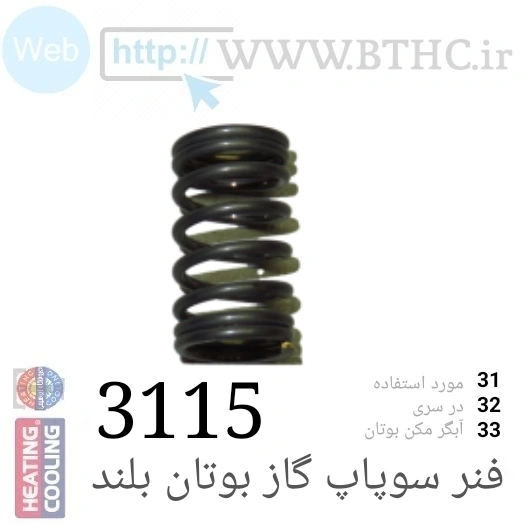 فنر سوپاپ گاز اصلی و مثلثی B15  کد 0621 U استوک