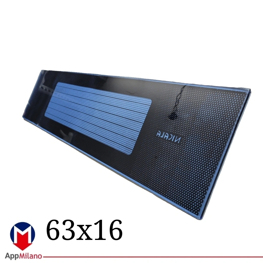 شیشه بخاری نیک کالا  63x16 اندازه  