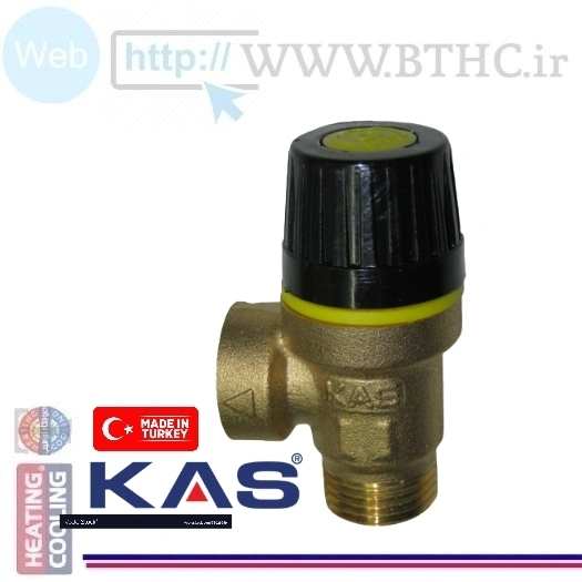 شیر سه بارپکیج رزه ای برنجی KASترکیه -1/2 -