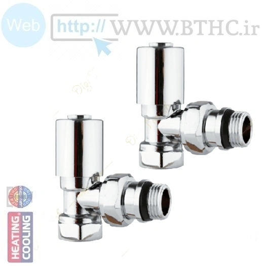 شیر زانو گرد حوله خشک کن کروم  نقره ای  براق  کد  1044 ( X ) ..