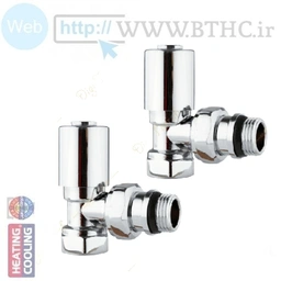 شیر زانو گرد حوله خشک کن کروم  نقره ای  براق  کد  1044 ( X ) ..